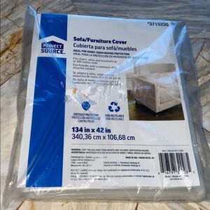 Project Source Sofa Furniture Cover 134 x 42 in Clear Plastic Moving Protection